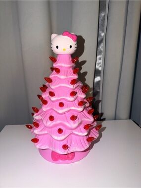 Hello Kitty Pink and White Decorative Holiday Light Tree